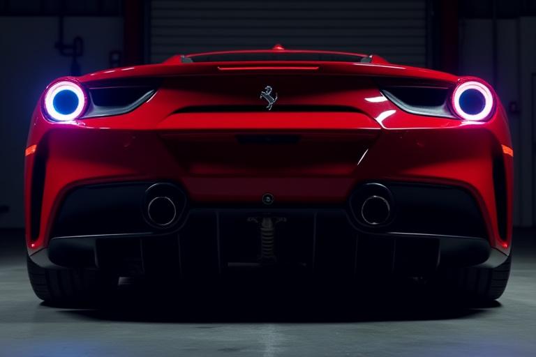Ferrari 488 Pista con scarico personalizzato
